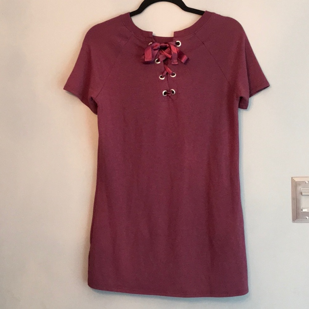 Garage Lace-up Back Shift Dress Sz S